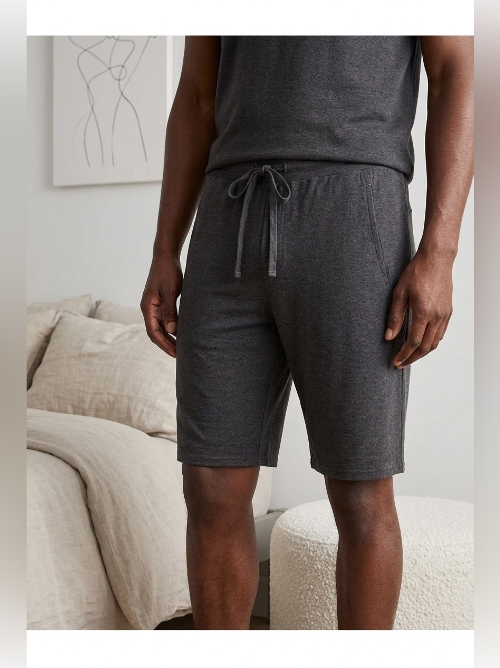 NWT Tommy John Men’s Black Lounge Sleep Shorts - Size Small